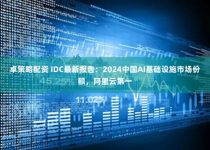卓策略配资 IDC最新报告：2024中国AI基础设施市场份额，阿里云第一